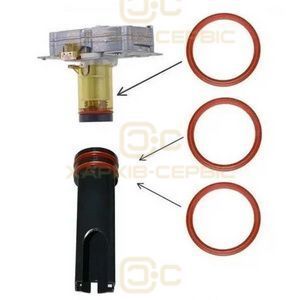 Комплект прокладок (3 шт.) O-Ring термоблока 43x35x4mm для кофеварки DeLonghi оранжевый