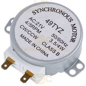 Двигун (мотор) піддона для мікрохвильової печі 49TYZ 4/5r/min 21V 4W H(шток)=14mm