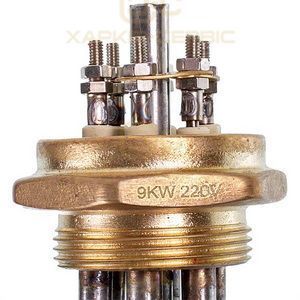 Блок тенів 9 кВт 220-380V (нержавіюча сталь) L=325mm гайка 1 1/2" (48mm) для електричного котла SANAL