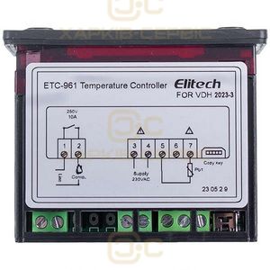 Контролер Elitech ETC-961 (мікропроцесор 1 датчик) 220V 8A