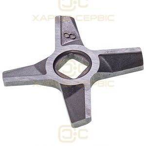 Ніж для м&aposясорубки Zelmer/Bosch 10003883 D=55.5mm s=5mm Отвір=10x10mm NR8 ZMMA028X (A863109.00) (двосторонній)