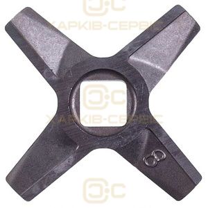 Ніж для м&aposясорубки Zelmer/Bosch 10003883 D=55.5mm s=5mm Отвір=10x10mm NR8 ZMMA028X (A863109.00) (двосторонній)