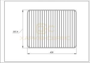 Решітка 426x357,4mm для духовки Electrolux 140066595012