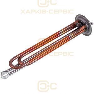 Тен фланцевий для бойлера Thermex 2000W (мідний) фланець 63mm, 2 трубки під датчик (під анод M4)