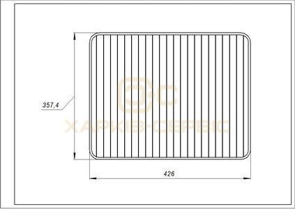 Решітка 426x357,4mm для духовки Electrolux 140066595012