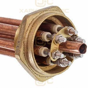 Блок тенів 7,5 кВт 220V мідний L=320mm гайка 1 1/2" (48mm) для електричного котла SANAL