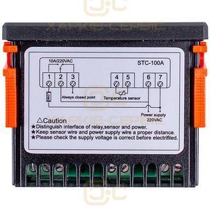 Контролер STC-100A (мікропроцесор 2 датчика) 220V 10A