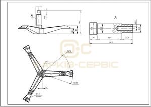 Хрестовина барабана EBI для пральної машини Samsung COD.729 L=97mm