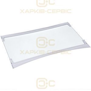 Полиця над ящиком для овоічів у холодильник Gorenje 446110 500x300mm (скляна, біла, з обрамленням)