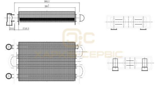 Теплообмінник первинний для газового котла Beretta City 24 CAI 20083225