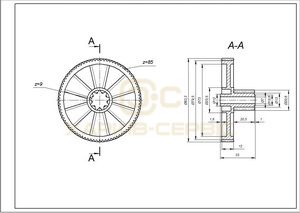 Шестерня велика для м&aposясорубки Kenwood KW715564