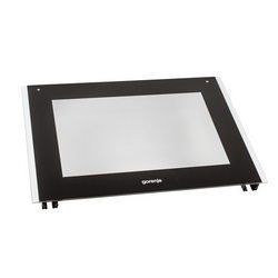 Стекло дверей внешнее (с креплением) 655801 595x455mm для духовки Gorenje