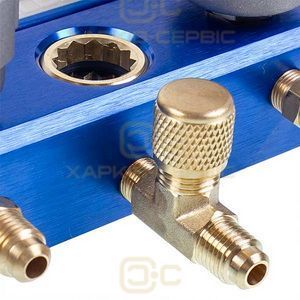 Манометричний колектор 2-вентильний VALUE VMG-2R410A-B-1 + шланги 3шт (R410 R407 R22 R134)