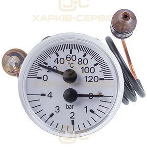 Термоманометр 0-4 бар 0-120 &deg;C для газового котла Viessmann 7825530