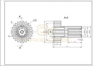 Шестерня з валом для м&aposясорубки Braun 67051414