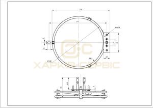 Тен конвекції (круглий) 2000W 524011800 для духовки Ardo