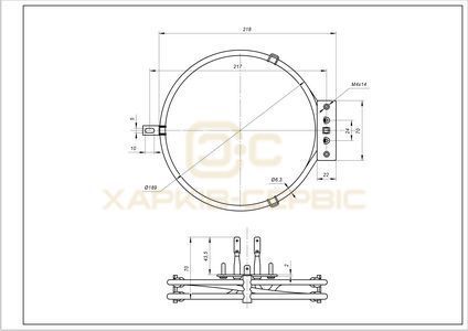 Тэн конвекции (круглый) 2000W 524011800 для духовки Ardo