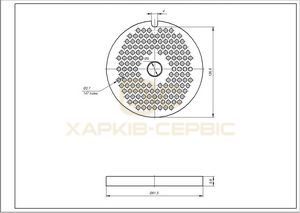 Решітка (сито) мілка для м&aposясорубки Zelmer \ Bosch NR8 86.3160 00755473 (ZMMA128X)