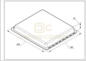 Деко емальоване 466x385x22mm для духовки Electrolux 3532454075