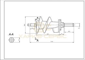 Шнек (з ущільнюючим кільцем) для м&aposясорубки Moulinex XF911101