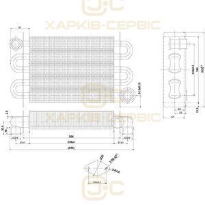Теплообменник первичный для газ. котла Zoom Expert/Master, Teplowest Optima+, Electrolux 18 кВт