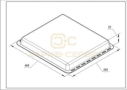 Деко емальоване 466x385x22mm для духовки Electrolux 3532454075