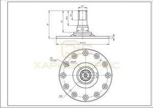 Фланець барабана (опора) для пральної машини Electrolux, Zanussi, D вала = 17mm 12отв.xM5 (під підшипник 6203)