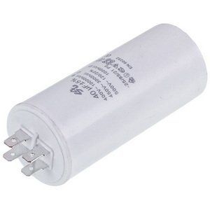 Пусковий конденсатор для пральної машини CBB60 SKL 40uF 450V CBB60 45x95mm (під гайку, 4 клеми)