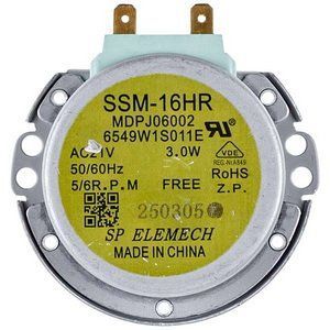 Двигатель поддона для СВЧ печи SSM-16HR 5/6r/min 21V 180mA 3W H(шток)=8.5mm LG