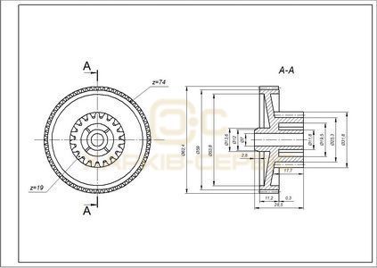 Шестерня мала для м'ясорубки Zelmer \ Bosch 187.0003 00793635