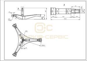 Хрестовина барабана для пральної машини Samsung DC97-15184A L=127mm