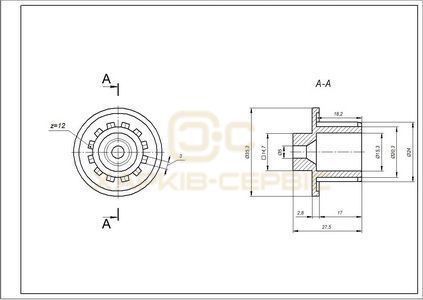 Муфта запобіжна для м&aposясорубки Zelmer 00792328 ZMMA400W (86.1203)