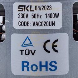 Двигатель VAC020UN SKL для пылесоса 1400W