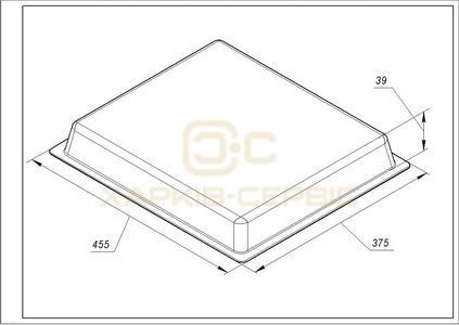 Деко HZ632070 455x375x39mm для духовки Bosch 11029049