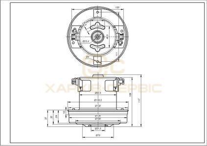 Двигун для пилососа KW41179VCM Koolwen 1800W D=130/84mm H=29/109mm