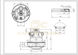 Двигун для пилососа Rowenta RS-RT900587 D=108/71mm H=104/44mm