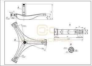 Хрестовина барабана для пральної машини Атлант 730136201500 L=125mm