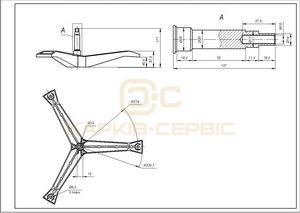 Хрестовина барабана для пральної машини Samsung DC97-00124B L=127mm