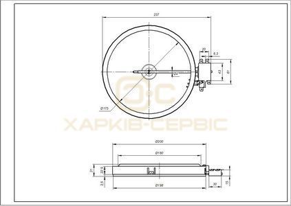 Конфорка для склокерамічної поверхні Electrolux D=180mm 1800W 3740636216