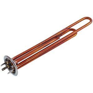 Тэн для бойлера под анод 2000W (медный) L=315mm фланец 64mm, 2 труб. под датчик, анод M4 Balcik