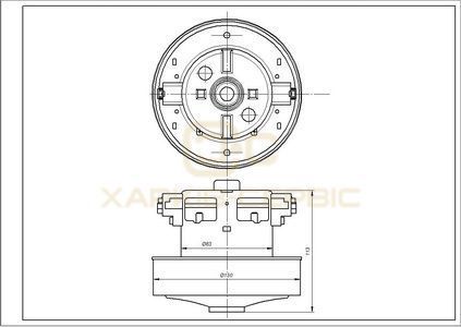 Двигун для пилососа Electrolux 2194502015 D=130/83 mm H=37/113 mm 1600 W