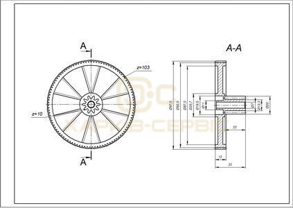 Шестерня велика для м'ясорубки Kenwood KW650740