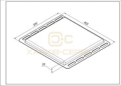 Алюмінієве деко для духовки 422x370x20mm Zanussi 140128879065