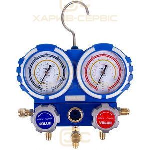 Манометричний колектор 2-вентильний VALUE VMG-2-R32В-NEW+шланги 3шт.x1500mm (R32 R410 R22)