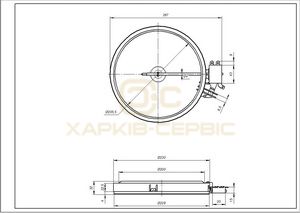 Конфорка 2200/750W для склокерамічної поверхні Electrolux 140057321014