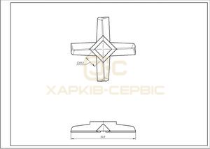 Ніж для м&aposясорубки Zelmer 00755469 D=54mm s=9mm Отвір=10x10mm NR8 ZMMA018X (A863107.00)