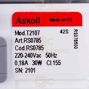 Помпа (насос) для пральної машини Askoll 30W M332 RC0480/T2124 Mod.M332 (алюмінієва обмотка)