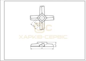 Ніж для м&aposясорубки Zelmer 00631383 D=46mm s=9mm Отвір=9x9mm NR5 ZMMA015X (A861007.00)