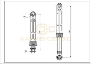 Амортизатор бака для пральної машини 120N Gorenje 111818