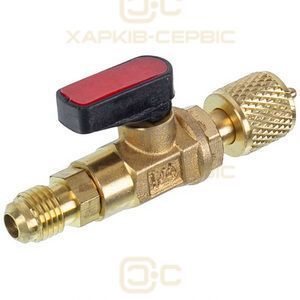 Кран на литровый баллон для заправки фреона R600 (1/4&rdquo;) RTM